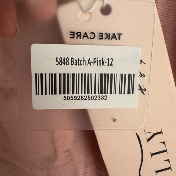 Oh Polly Dress Bellissima Pretty Pink Bodycon Mini Size 8 NWT Weekend Romantic - Picture 8 of 10